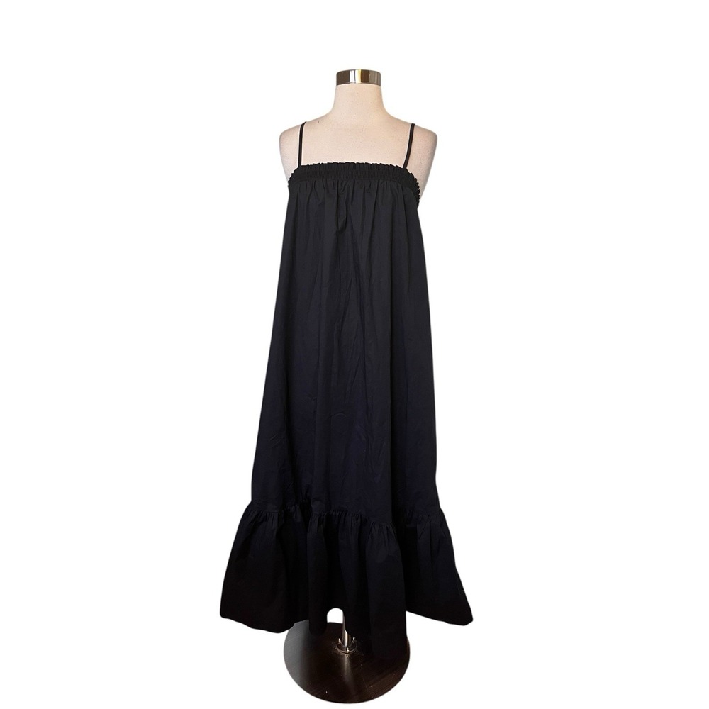 WeWoreWhat Smocked Midi Dress Size Small In Black
